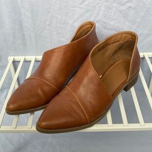 Faux Leather Slip On Shoes